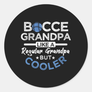 Bocce Grandpa Like A Regular Grandpa Bocci Ball Classic Round Sticker