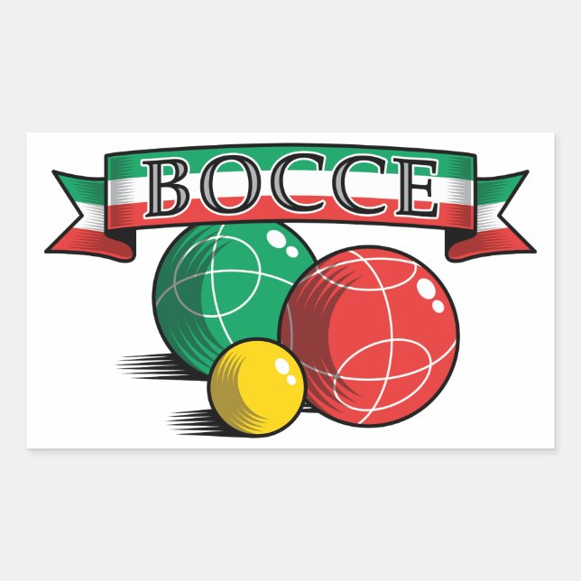 Bocce in Banner Sticker (Front)