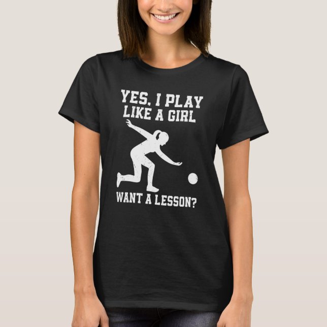 Bocce Italian Bowling Game Boules Bocci Ball Playe T-Shirt (Front)