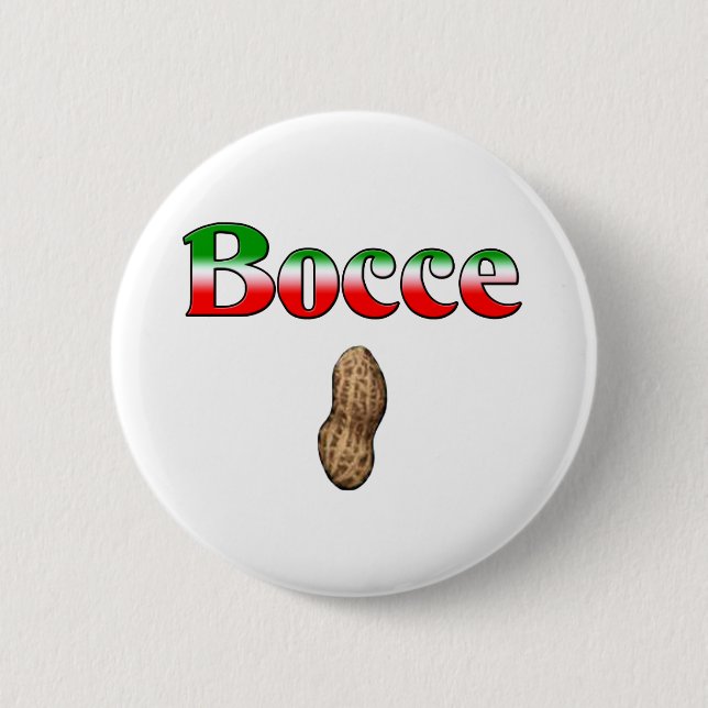 Bocce Nut 2 Inch Round Button (Front)