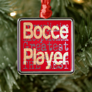 Bocce Player Extraordinaire Metal Ornament