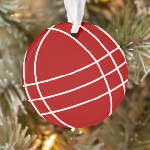 Bocce rouge ornement arbre de Noël