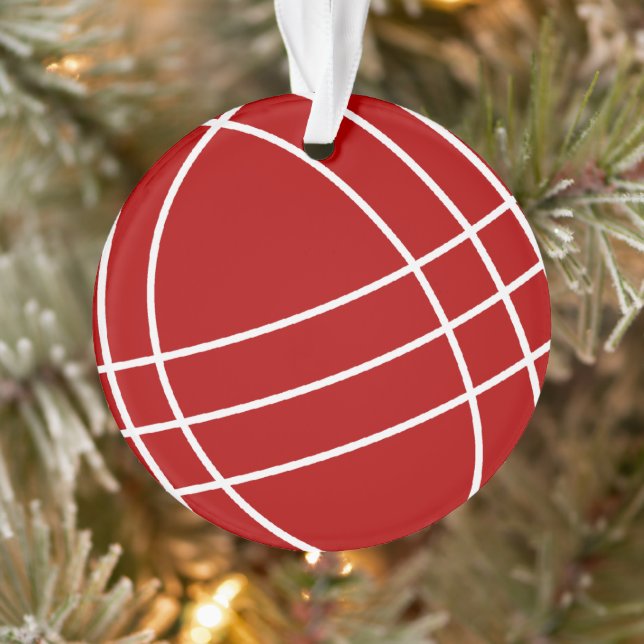 Bocce rouge ornement arbre de Noël (Arbre)