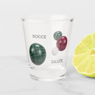 Bocce Salute Shot Glass