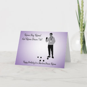 Boccia Boy Referee with Paddle Birthday Card
