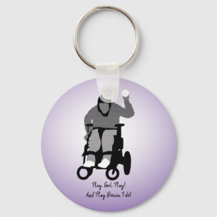 Boccia Girl Wearing Hijabi  Keychain