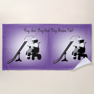 Boccia Girl with Headrest and Ramp  Beach Towel