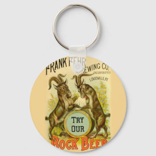 Bock Beer Goats Keychain