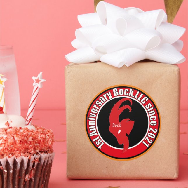 Bock.LLC 1st Anniversary Sticker (Party)
