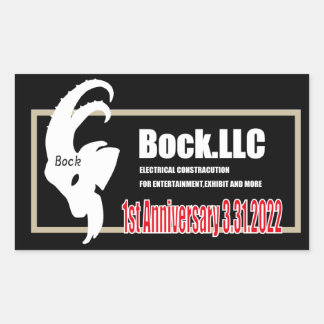 Bock.LLC 1st Anniversary sticker square
