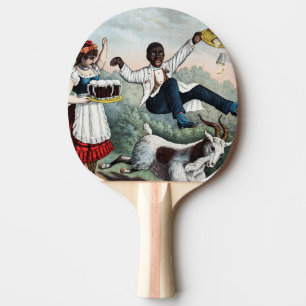 Bock, stock beer advertising poster, 1889 ping pong paddle