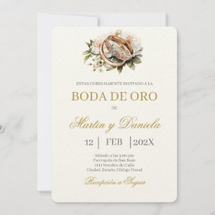 Boda de oro editable  invitation