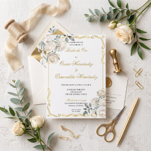 Boda de oro elegante editable invitation