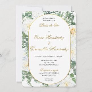 Boda de oro elegante editable invitation