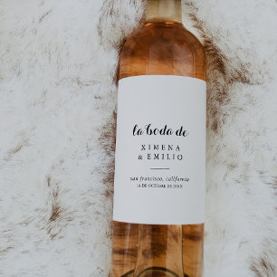 Boda Española Vins Étiquettes