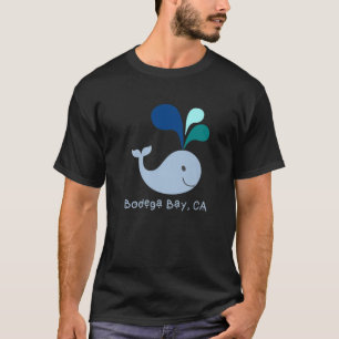 Bodega Bay California Cute Whale Lover Cartoon T-Shirt