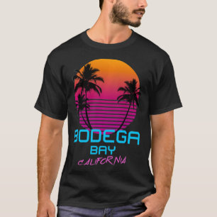 Bodega Bay California Retro 80s  T-Shirt
