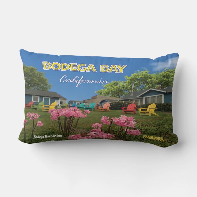 Bodega Bay Throw Pillow (Back)