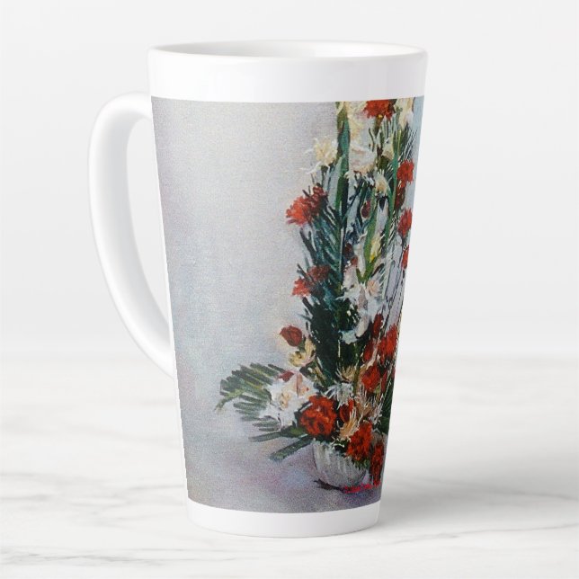 Bodegón de flores latte mug (Left Angle)