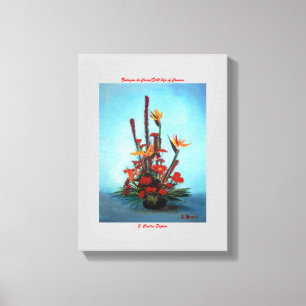 Bodegón de flores/Still life of flowers Canvas Print