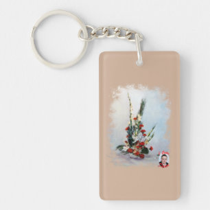 Bodegón de flores/Still life of flowers Keychain