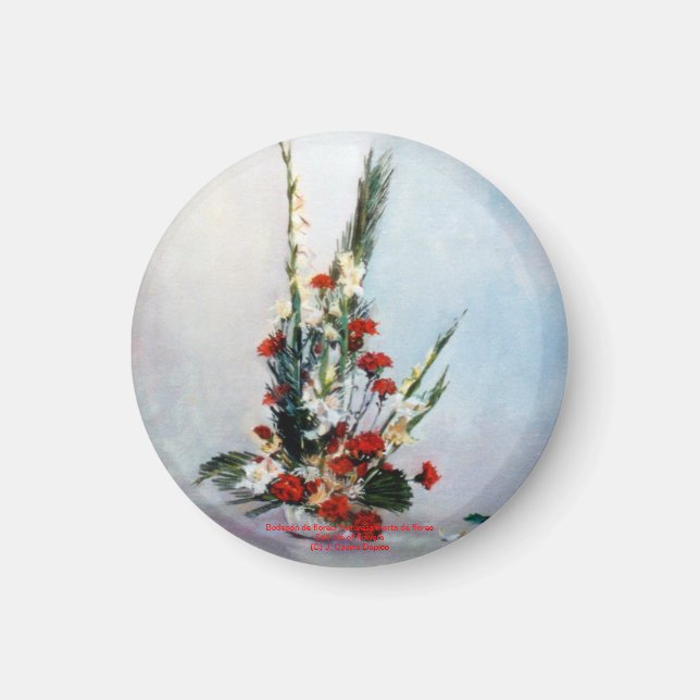 Bodegón de flores/Still life of flowers Magnet (Front)