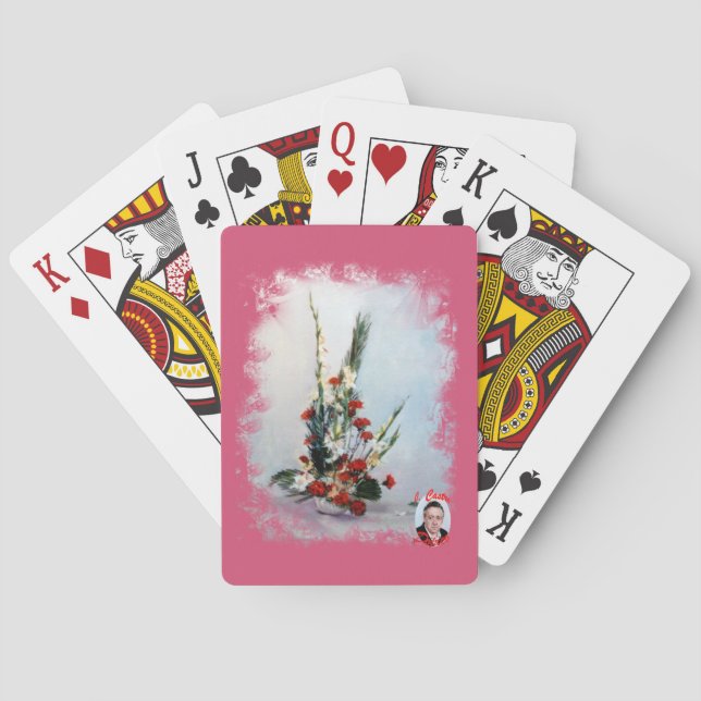 Bodegón de flores/Still life of flowers Playing Cards (Back)
