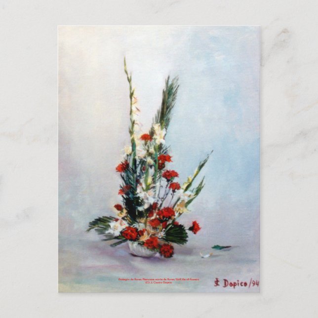Bodegón de flores/Still life of flowers Postcard (Front)