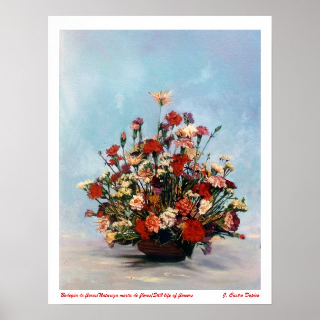 Bodegón de flores/Still life of flowers Poster (Front)