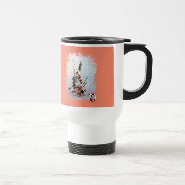 Bodegón de flores travel mug (Right)