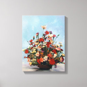 Bodegón of flowers/Still life of flowers Canvas Print
