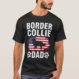 Boder Collie Dogs Dad Happy Father Day Dogs Daddy T-Shirt