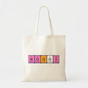 Bodhi periodic table name tote bag