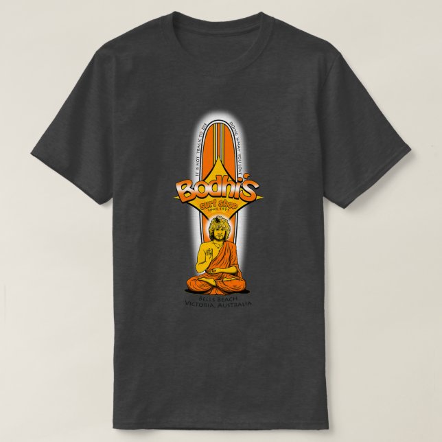 Bodhis Surf Shop T-Shirt (Design Front)