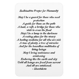 Bodhisattva Prayer for Humanity Magnet