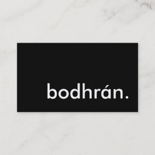 bodhrán. business card
