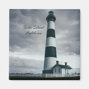 Bodie Island Lighthouse black and white Magnet