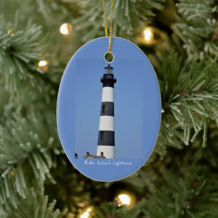 Bodie Island Lighthouse Ceramic Ornament