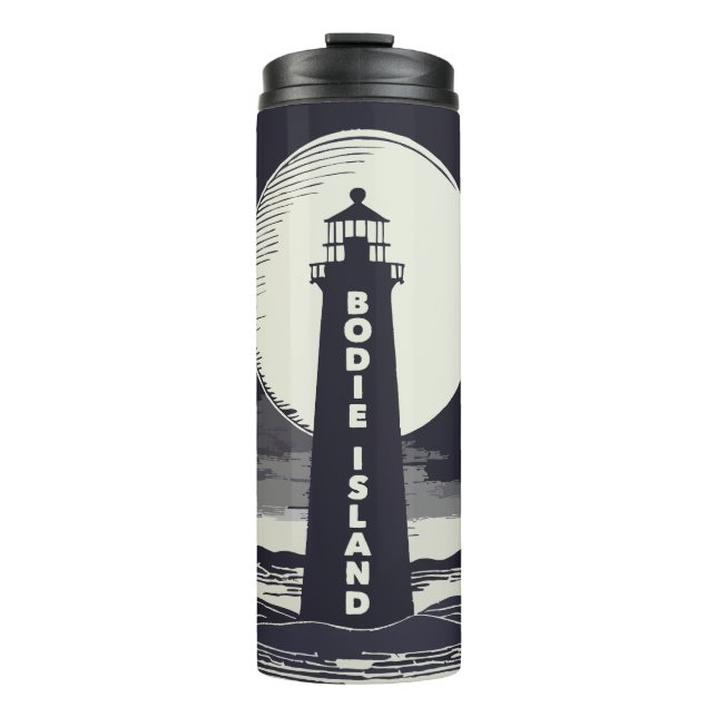 Bodie Island Lighthouse North Carolina Moon Thermal Tumbler (Front)