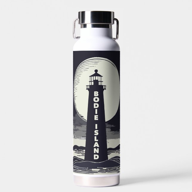 Bodie Island Lighthouse North Carolina Moon Water Bottle (Front)