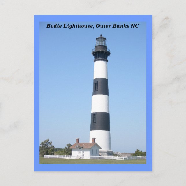 Bodie Island Lighthouse OBX North Carolina Postcard (Front)