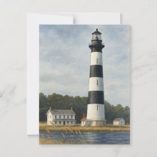 Bodie Island Lighthouse Watercolor Postcard