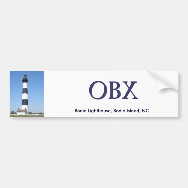 Bodie Lighthouse OBX Bumper Sticker (Front)