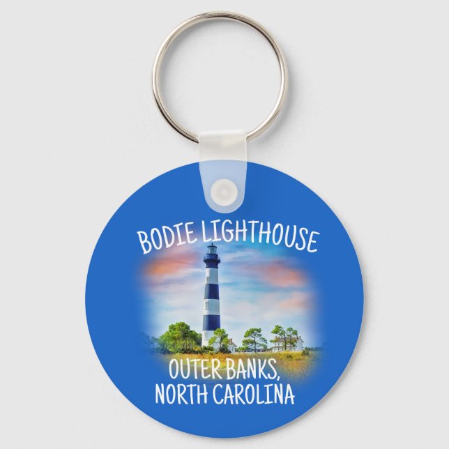 Bodie lighthouse, Outer Banks N.C. Keychain (Front)