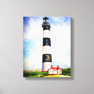 Bodie Lighthouse  watercolor by Mary Dunham Walter Canvas Print