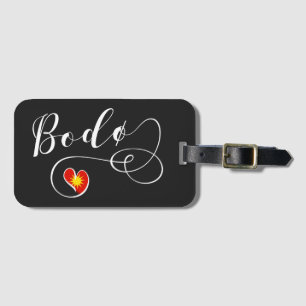 Bodø Flag Heart, Norway, Bodö Luggage Tag