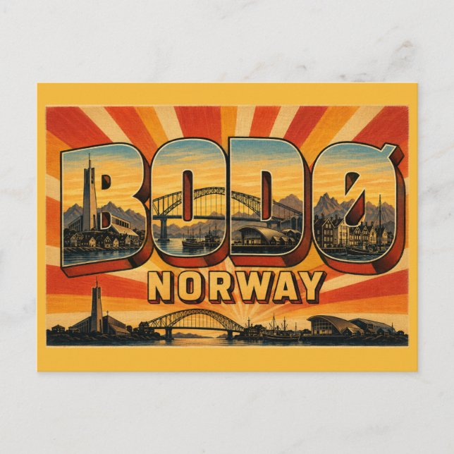 Bodø Norway Cathedral Postcard (Front)