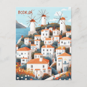 Bodrum Turkiye Travel Postcard