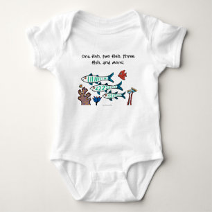 Body 1, 2, 3 poissons avec de petits poissons et corail