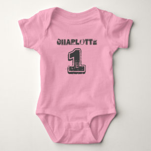 Body 1er anniversaire Baby Girl Sport
